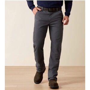Ariat FR M5 Stretch DuraLight Canvas Stackable Straight Leg Pant 33x36  Gray NWT